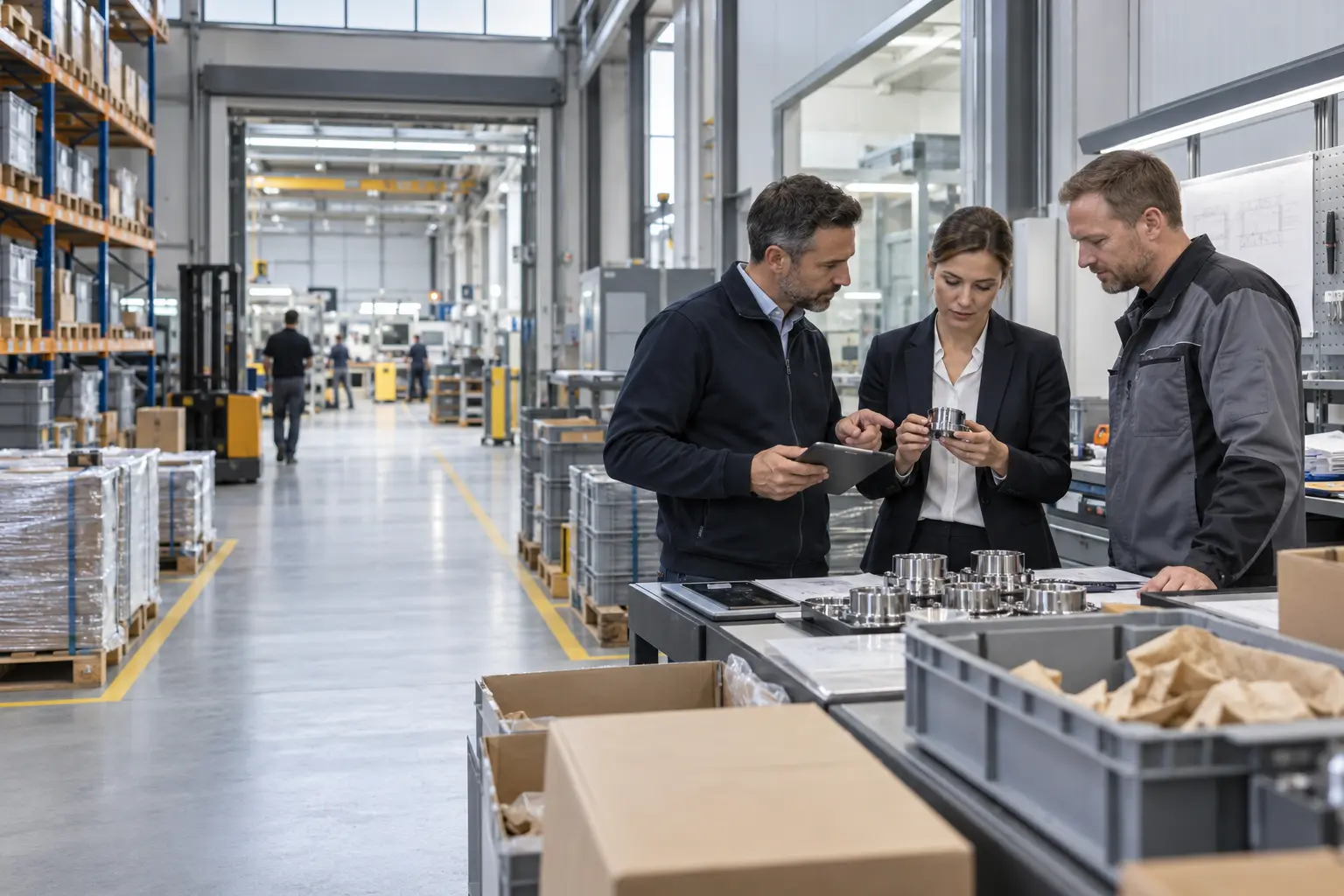Manufacturing supplier audit in a production and logistics area